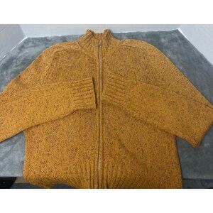 Jamie Scott Women’s Crop Cardigan Zip Up Silk & Wool Sz L Cozy Preppy Office